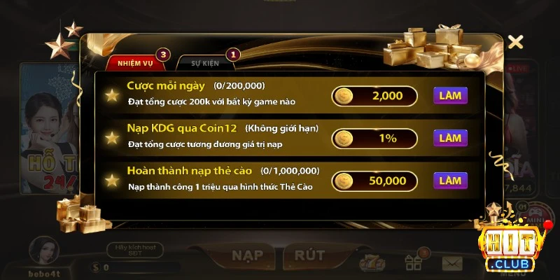 Đăng nhập nhận khuyến mãi Hitclub cực lớn
